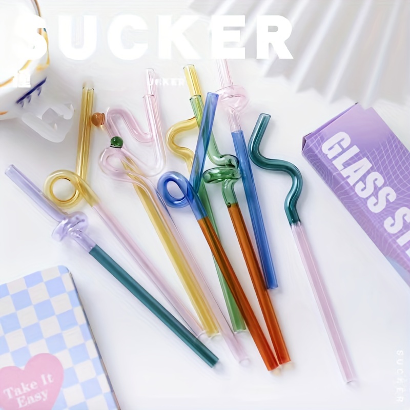 Eco Suckers - Pack of 4 Glass Straws