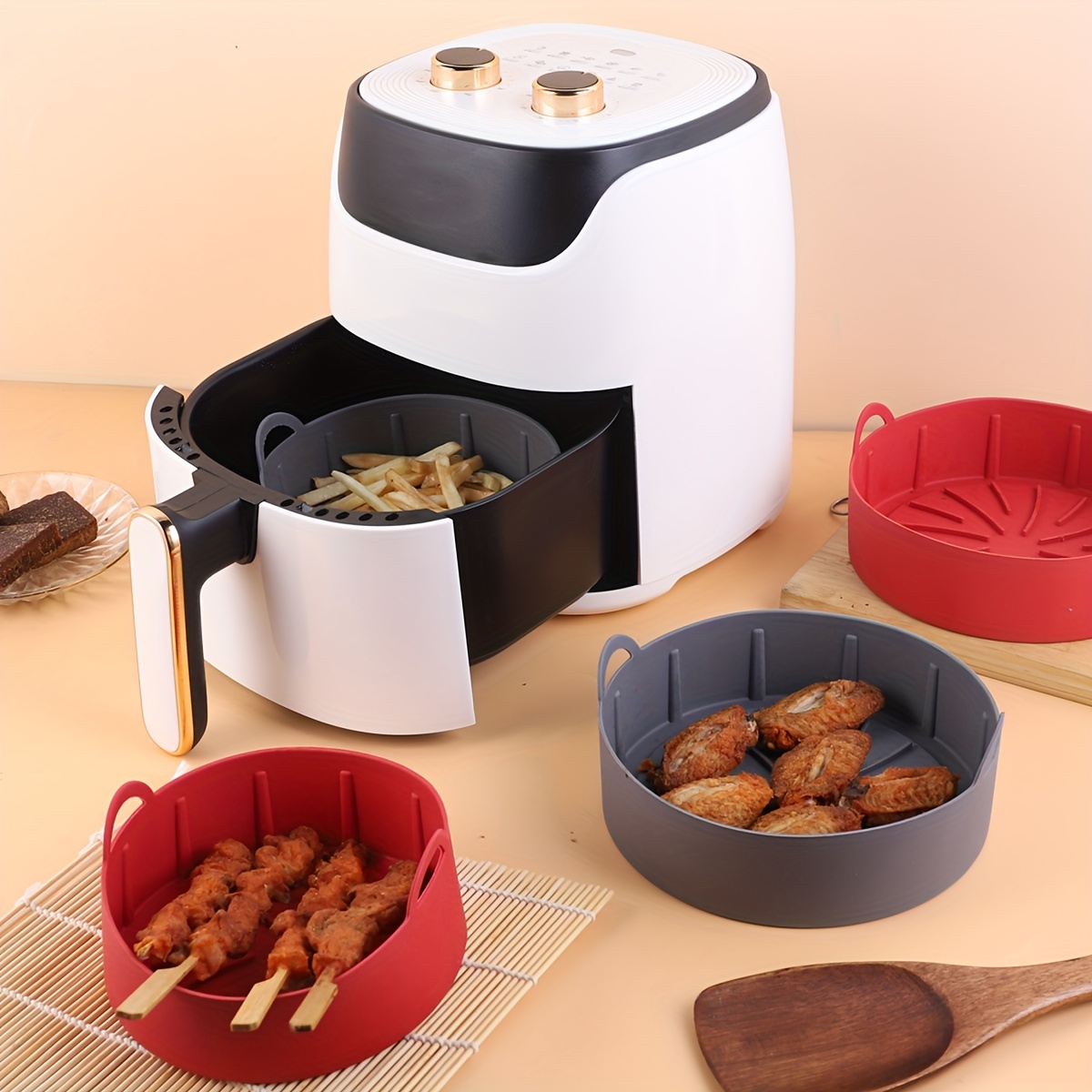 Papier Cuisson Air Fryer 100 Pièces, Papier Sulfurisé en Feuilles pour  Airfryer Jetable, Friteuse Air Chaud Fryer Parchment Paper Liners, Papier  Bol Rond pour Friteuse à Air (20CM) : : Cuisine et