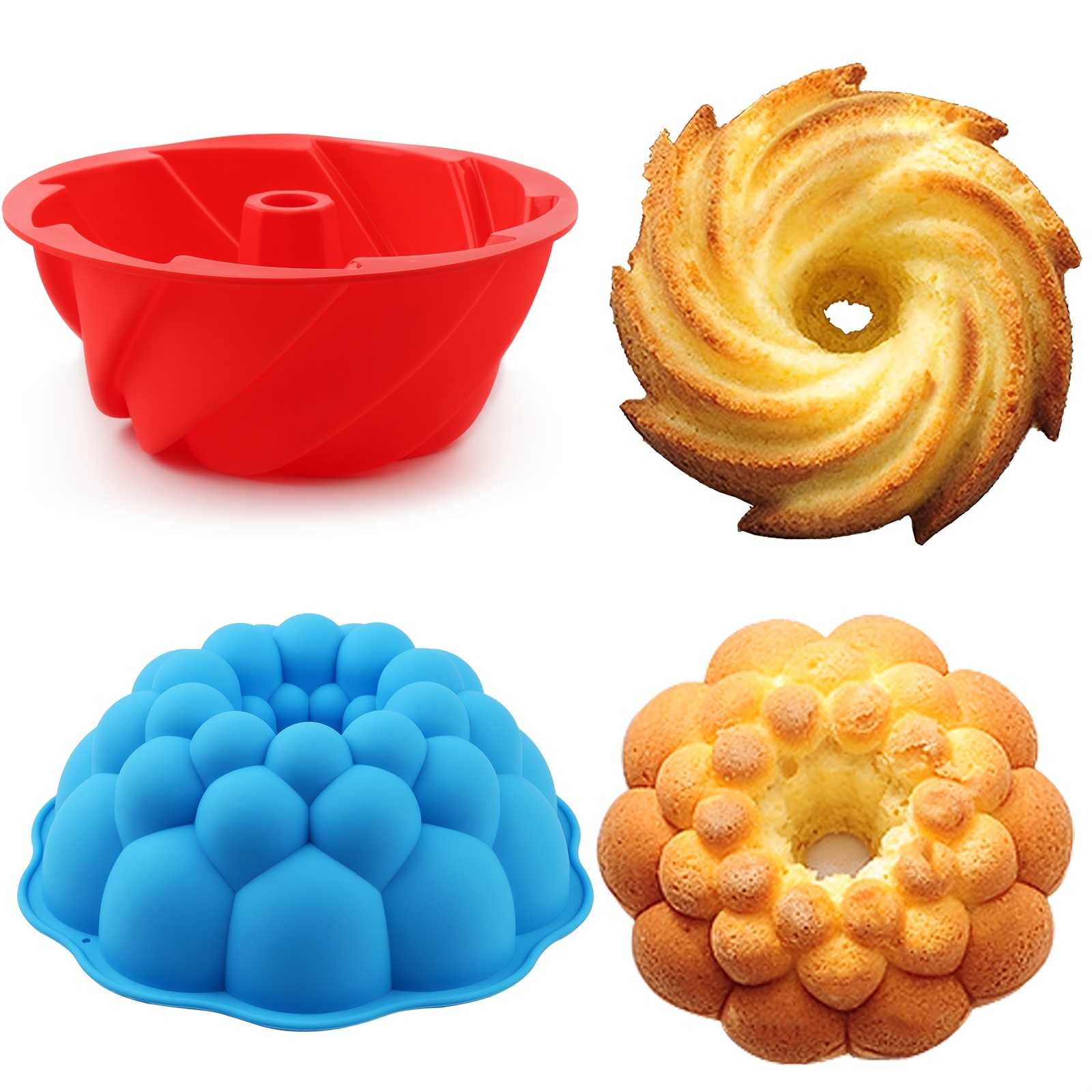 2pcs Paw Shaped Cake Pans Silicone Mould Premium Non-Stick Cat Paw Cupcake  Mini Cake Bread Jelly Mould Specialty Novelty Bakeware For Oven Baking DIY