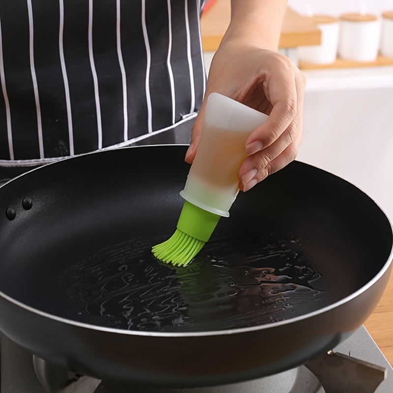 Pennello Per Olio In Silicone Blu Da 1 Pezzo Per Uso Cucina, Cottura Di  Pancake, Barbecue, Con Setole In Silicone