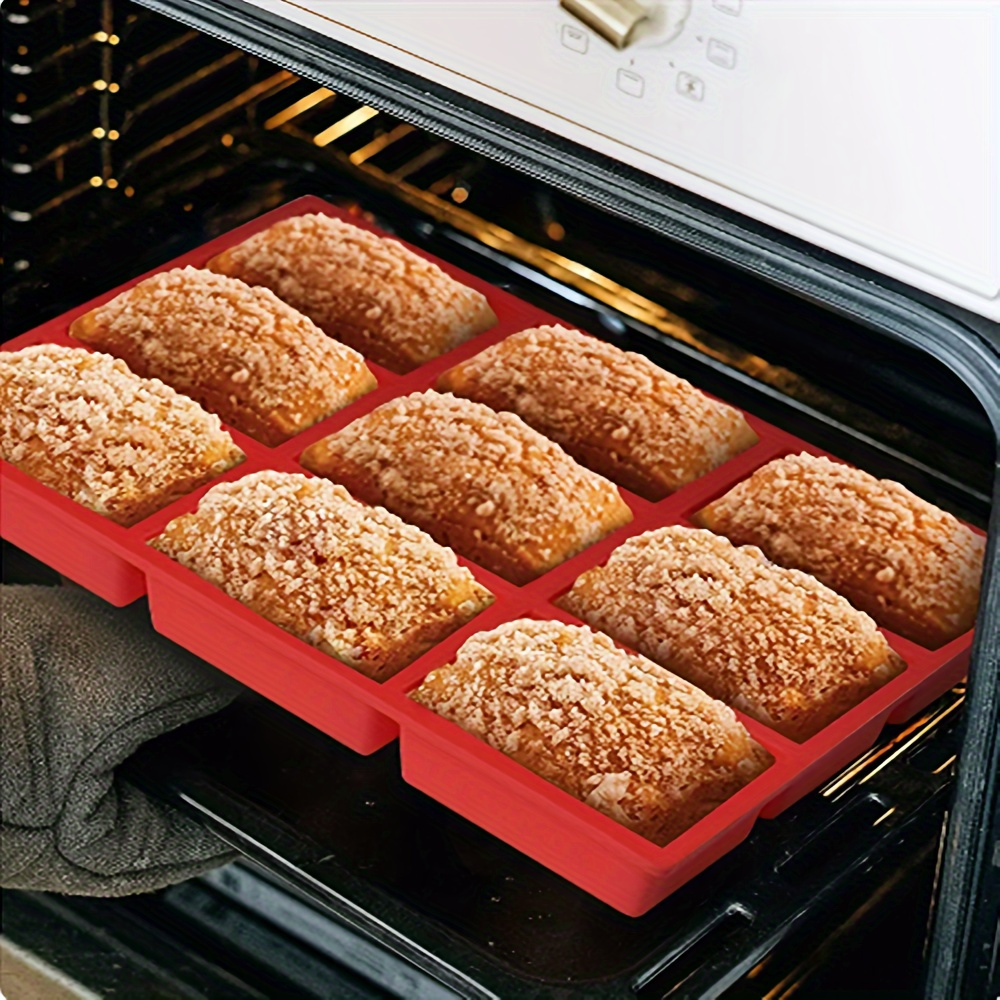 Lot de 4 moules à pain pour la cuisson, en acier au carbone anti-adhésif  (25,4 x 13 cm, doré)