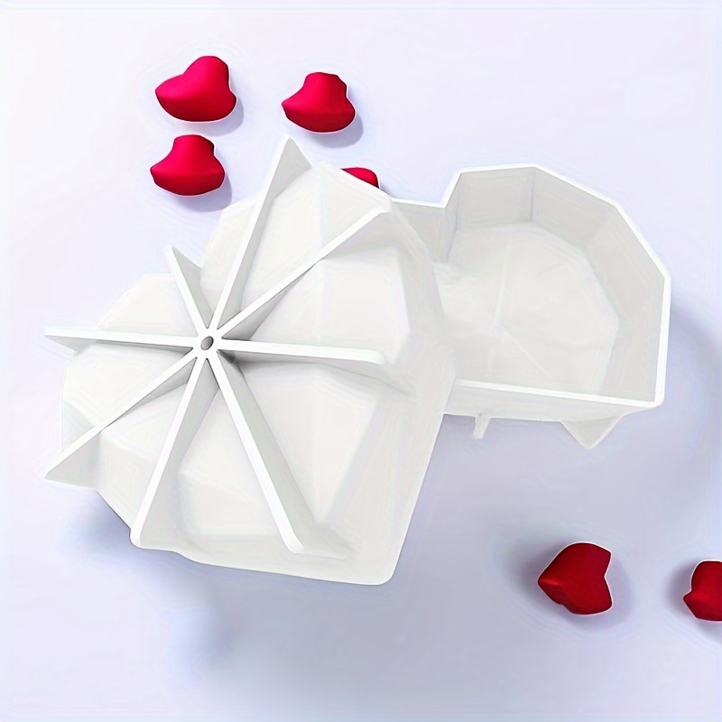 Molde Silicona Corazones Origami X8