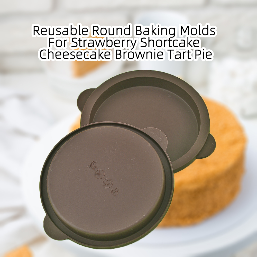 Silicone Charlotte Cake Pan Reusable Mold Fluted Cake Pan Nonstick Round  Silicone Molds for Strawberry Shortcake Cheesecake Brownie Tart Pie (2,  Grey)