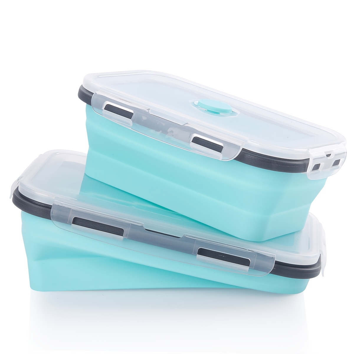 Travel Silicone Salad Dressing Container VITAMINS Kids Squeezeable Teal  Green