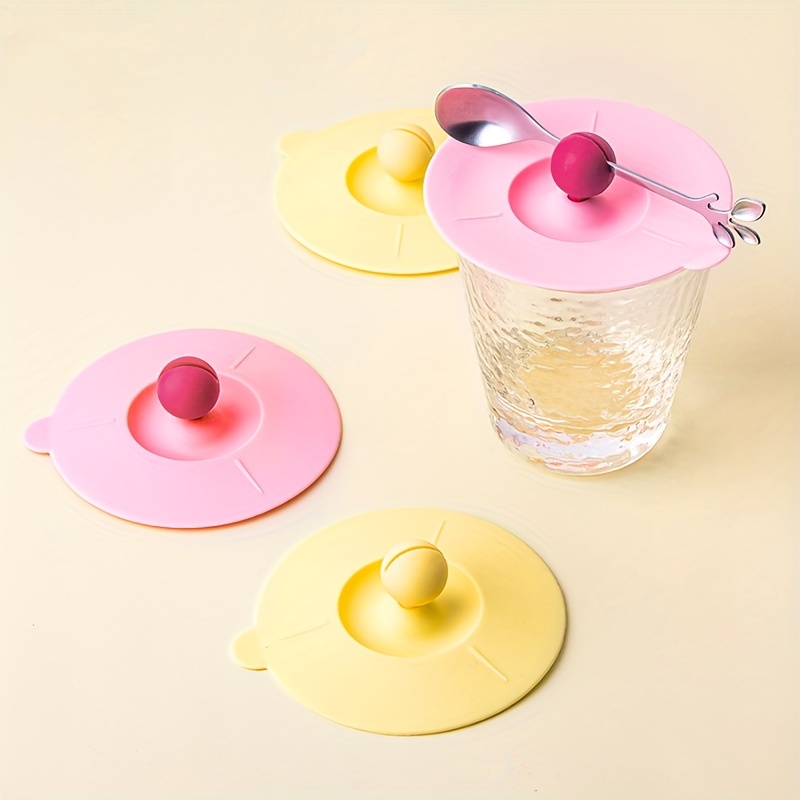 Tohuu Silicone Coffee Cup Lid Cute Silicone Mug Cup Cover Hot