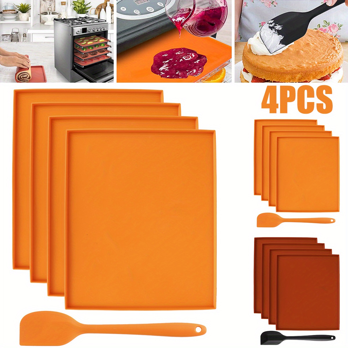 Silicone Dehydrator Mats With Edge Non stick - Temu