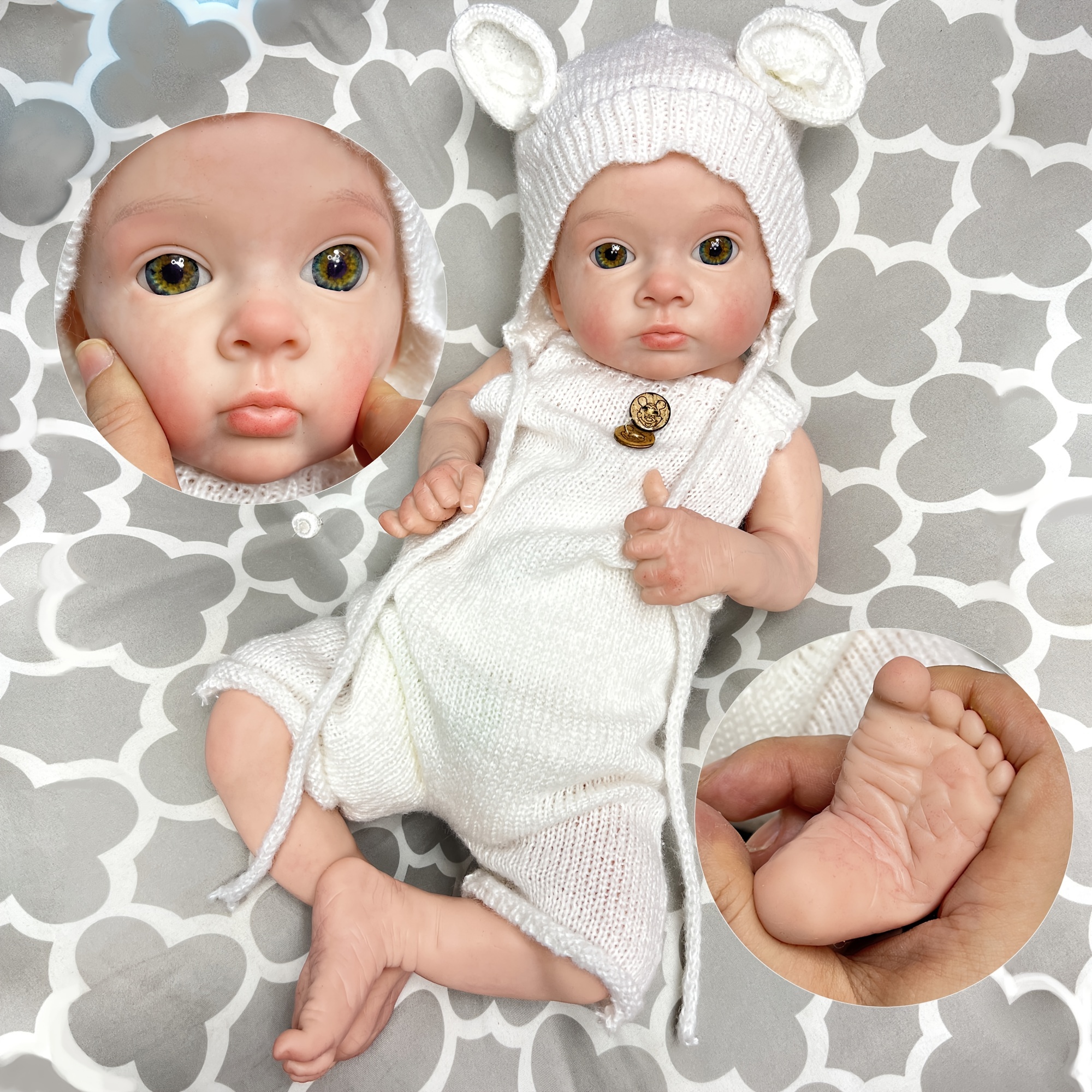 Full silicone reborn baby girl dolls 23 reborn babies alive rooted hair  blue/brown/green eyes optional bebe gift reborn bonecas - AliExpress