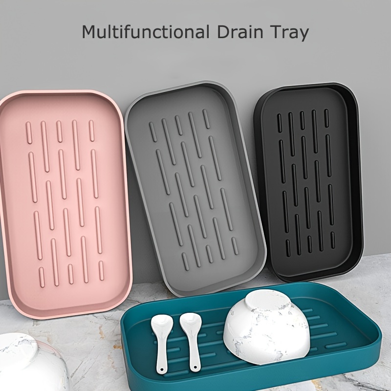 Silicone Storage Tray Rectangular Vanity Tray Sink Sponge - Temu