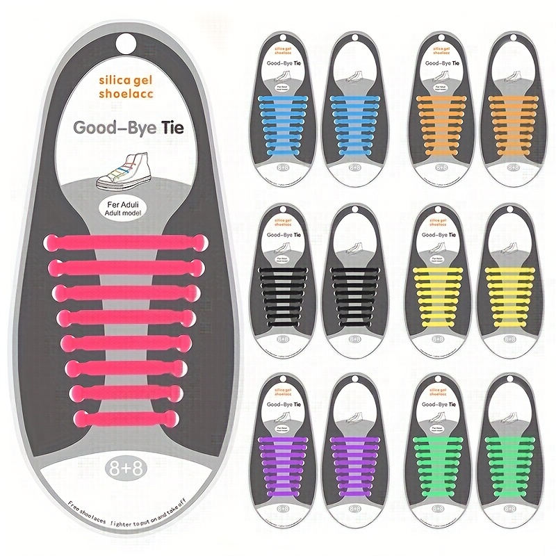 Cordones elásticos de silicona para zapatos de niños y adultos, cordones de  goma para zapatillas, talla