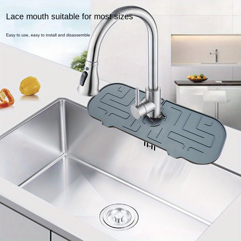 Thickened And Heightened Slope Drain Pad Faucet Sink Splash - Temu