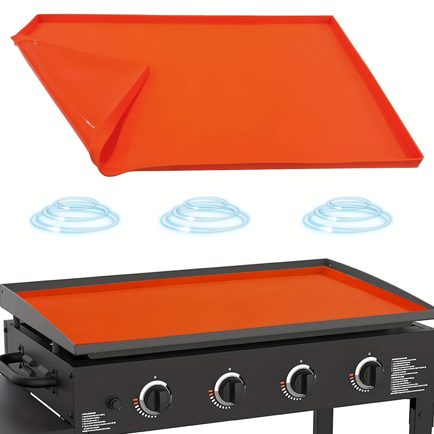 Cast Iron Flat Top Griddle Set and Griddle Accessories, Includes  Reversible Cast Iron Griddle, Stove Top Griddle Press and Grill Pan  Scrapers, Grill Plate measure 17 x 9 inch, Black