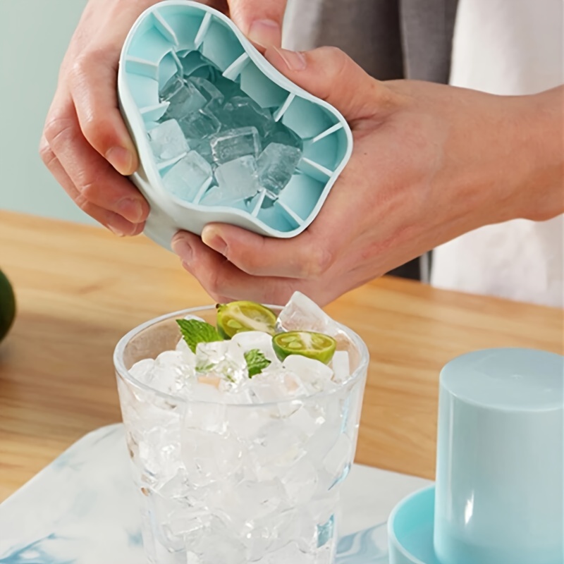 Ice Cube Trays With Lid And Bin Easy-release Ice Maker For Freezer Easy To  Press Out Ice Ice Bucket For Cooling Cocktail Whiskey - Ice Cream Tools -  AliExpress