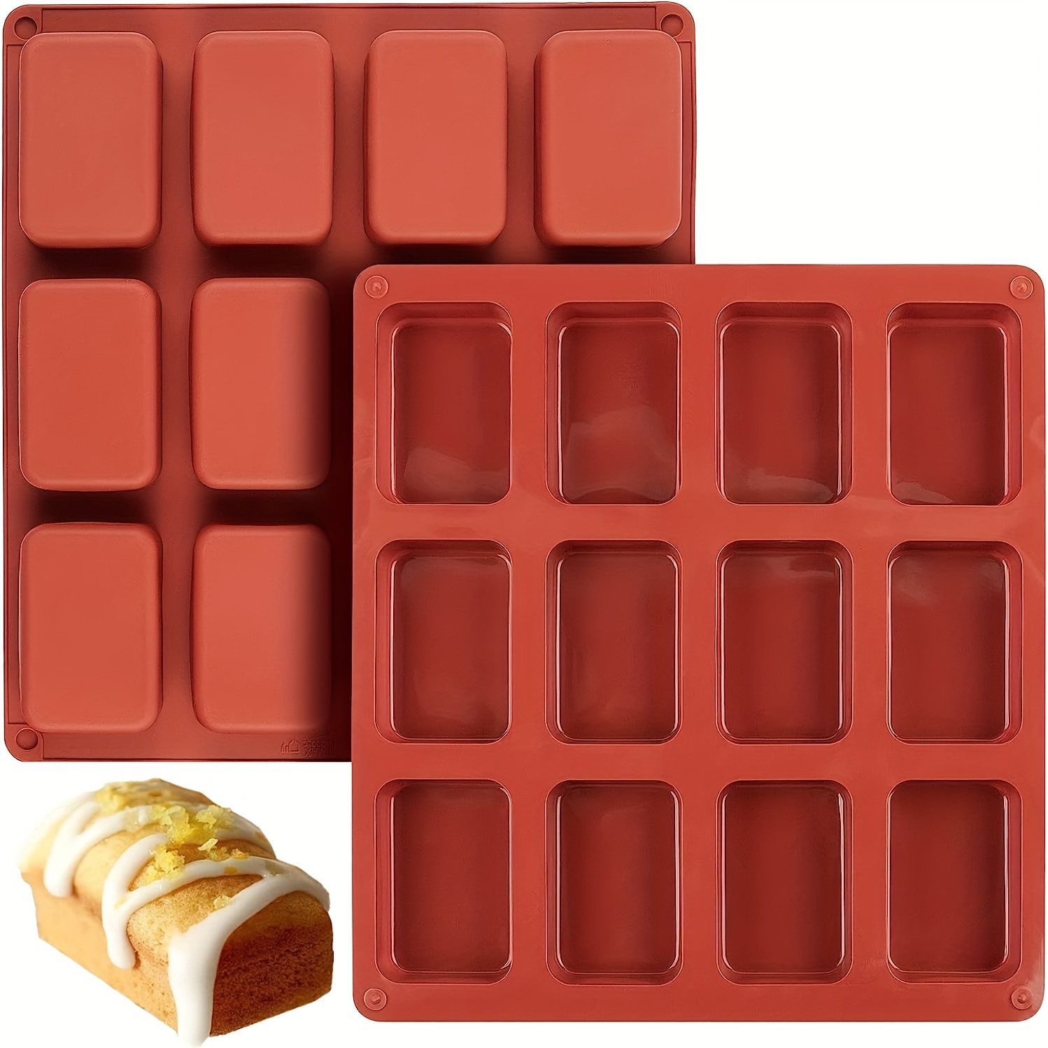 1pc 6-cavity Rectangular Silicone Mold For Baking Cake, Making Handmade Soap,  Aroma, Chocolate, Cookie And Cereal Bar