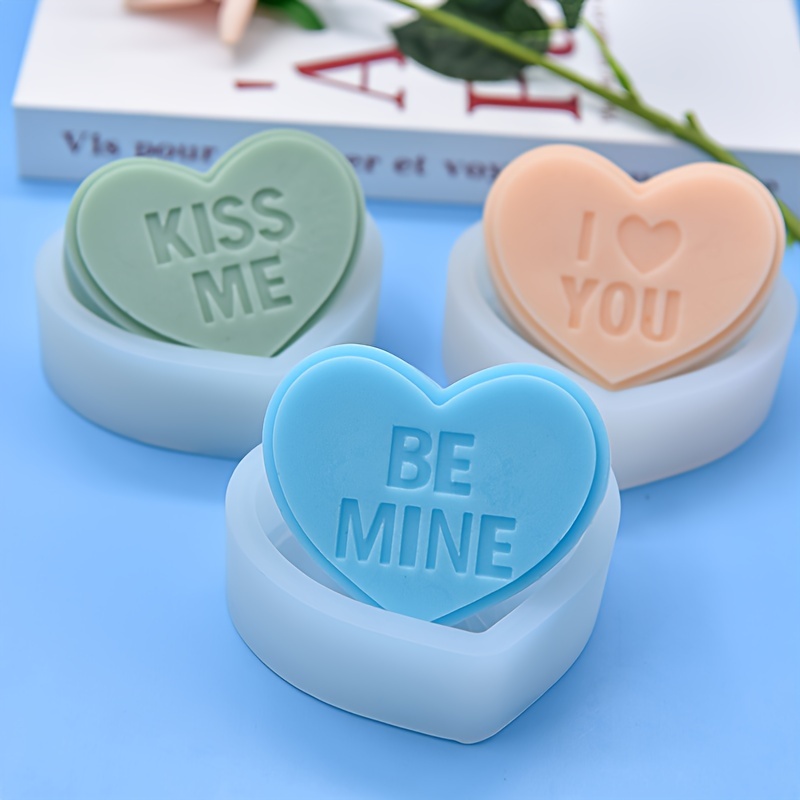 Mini Love Silicone Mold DIY Handmade Heart Candle Soap Gypsum Cake  Chocolate Baking Tool Valentine's Day Gift Mini Heart Mold