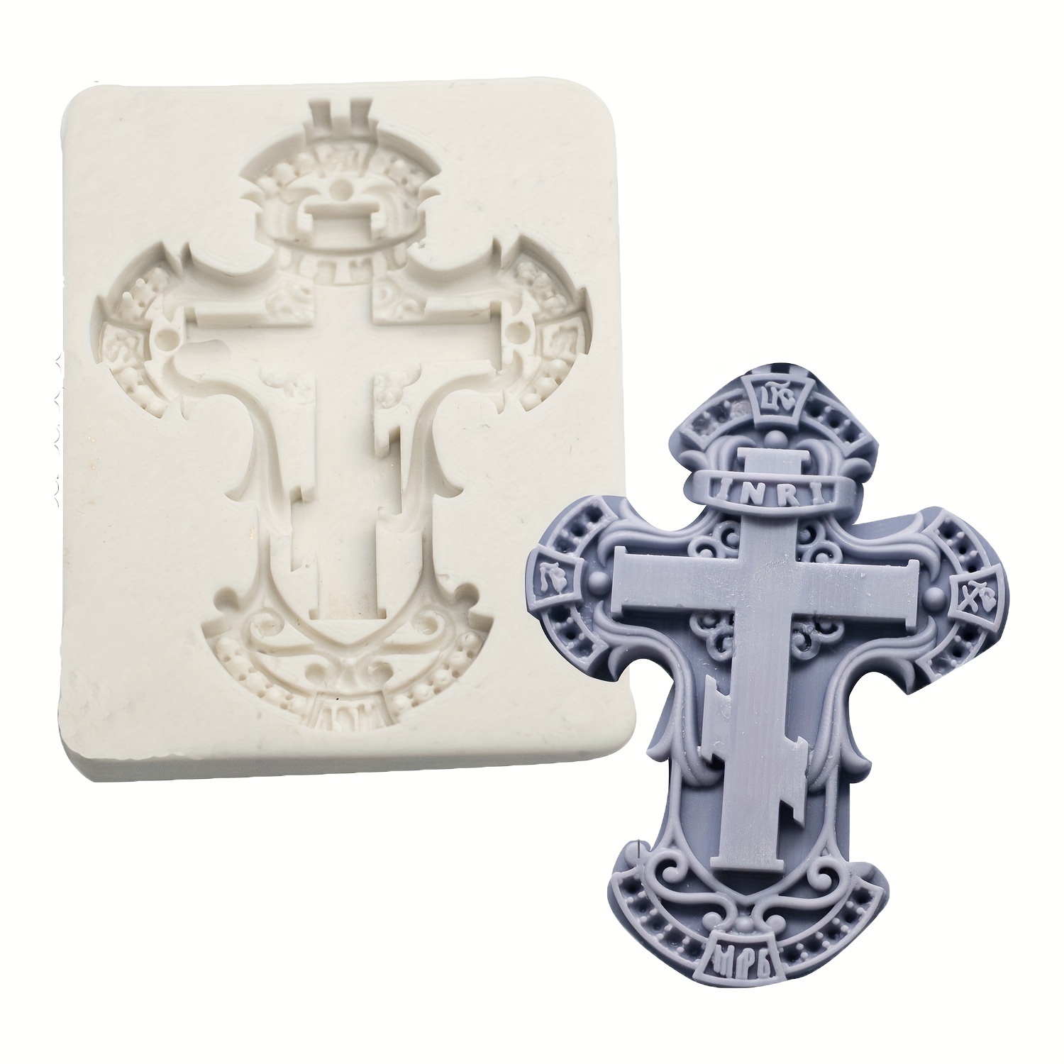 Emlems Faith Cross Silicone Mould for Cake Toppers, Resin, Concrete, Clay,  Fondant and so Much More 