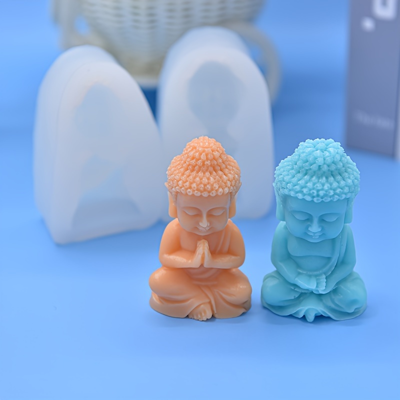 Buddha Candle Molds Mini Buddha Sculpture Molds Statue Silicone Molds  Handmade Scented Soap Wax Mold Silicone Mold for Soap, Soy Wax Candle,  Lotion