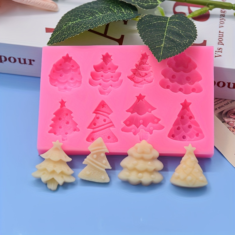 Christmas Tree Shape Silicone Mold 3d Fondant Mold For Diy - Temu