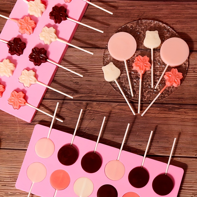 Brown And Pink Silicone chocolate Moulds, For Kitchen