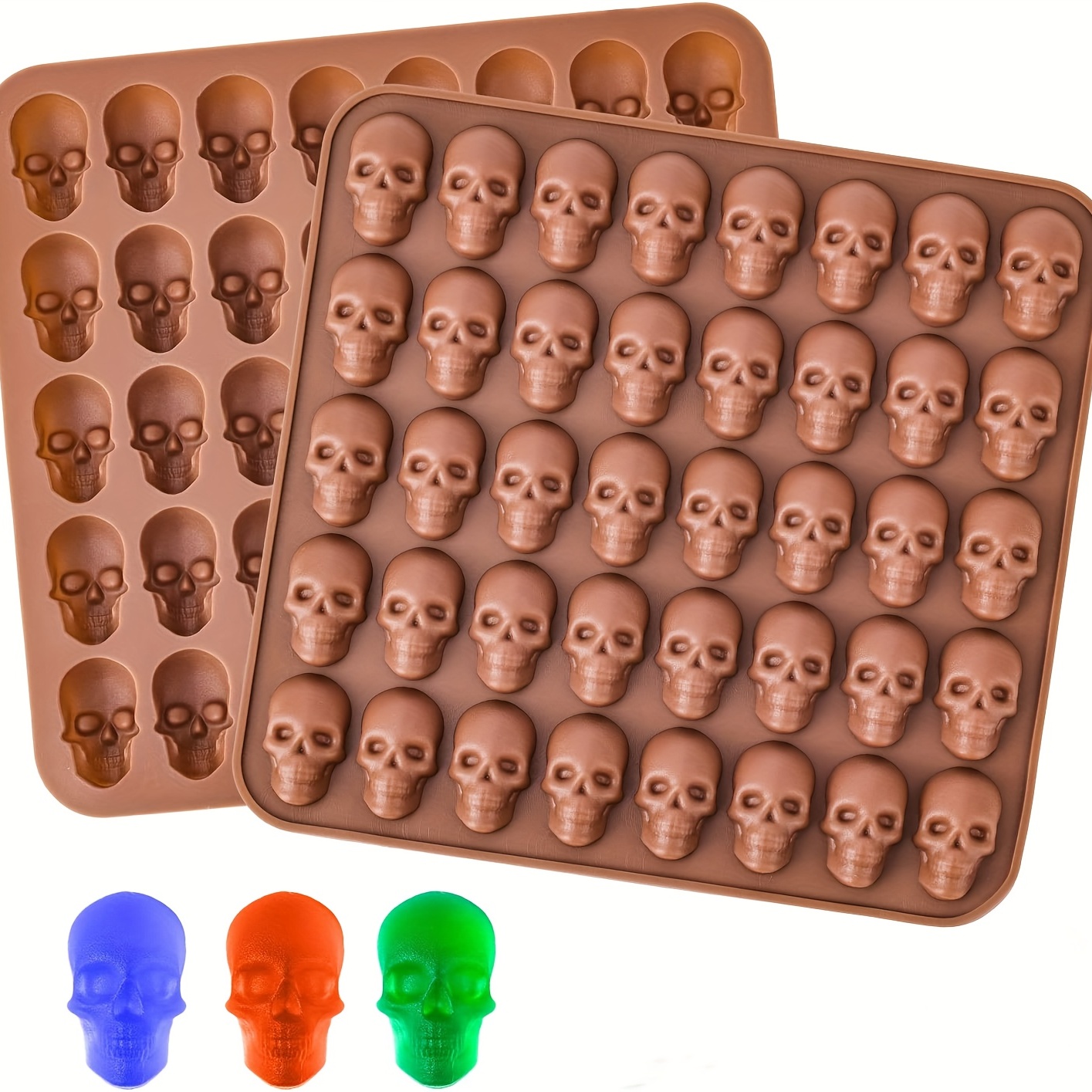 Gummy Skull Candy Molds Silicone 140 Cavity Skull Silicone - Temu