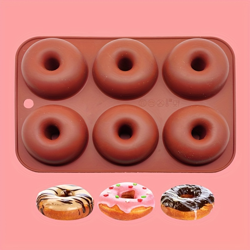 Moldes de silicona para donas - Juego de moldes para donas de silicona  antiadherentes, ¡Simplemente pop! Resistente al calor, hace perfectos  bagels de galletas y pastel de donut, sin BPA, apto para