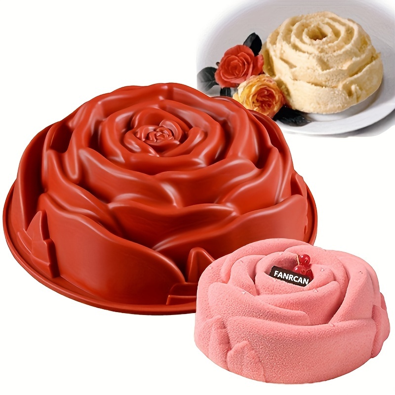 Flowers Silicone Mold Rose Peony Chocolate Mousse Ice Cream Mold Gel Drop  Aromatherapy Plaster Candle Mold