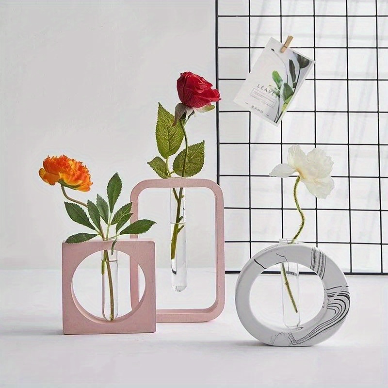 Tube Vase Flower Resin Mold Kit Test Tube Pot Silicone Moulds Home  Decoration Living Room Office Table Vase Flower Arrangement