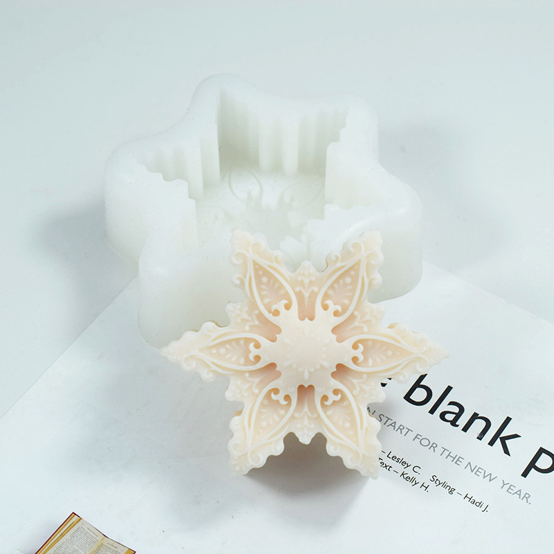 3d Handmade 6 cavity Silicone Different Snowflake Shape - Temu