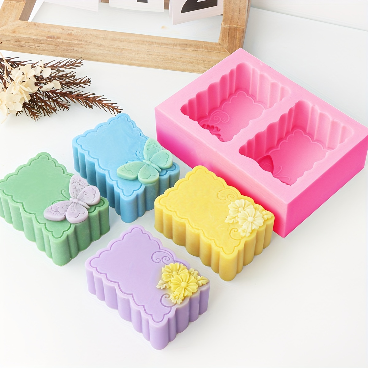 All Clearance Silicone Soap Mold, 1 Pcs 24-Cavity Square Baking Molds for Making Soaps, Ice Cubes, Jelly