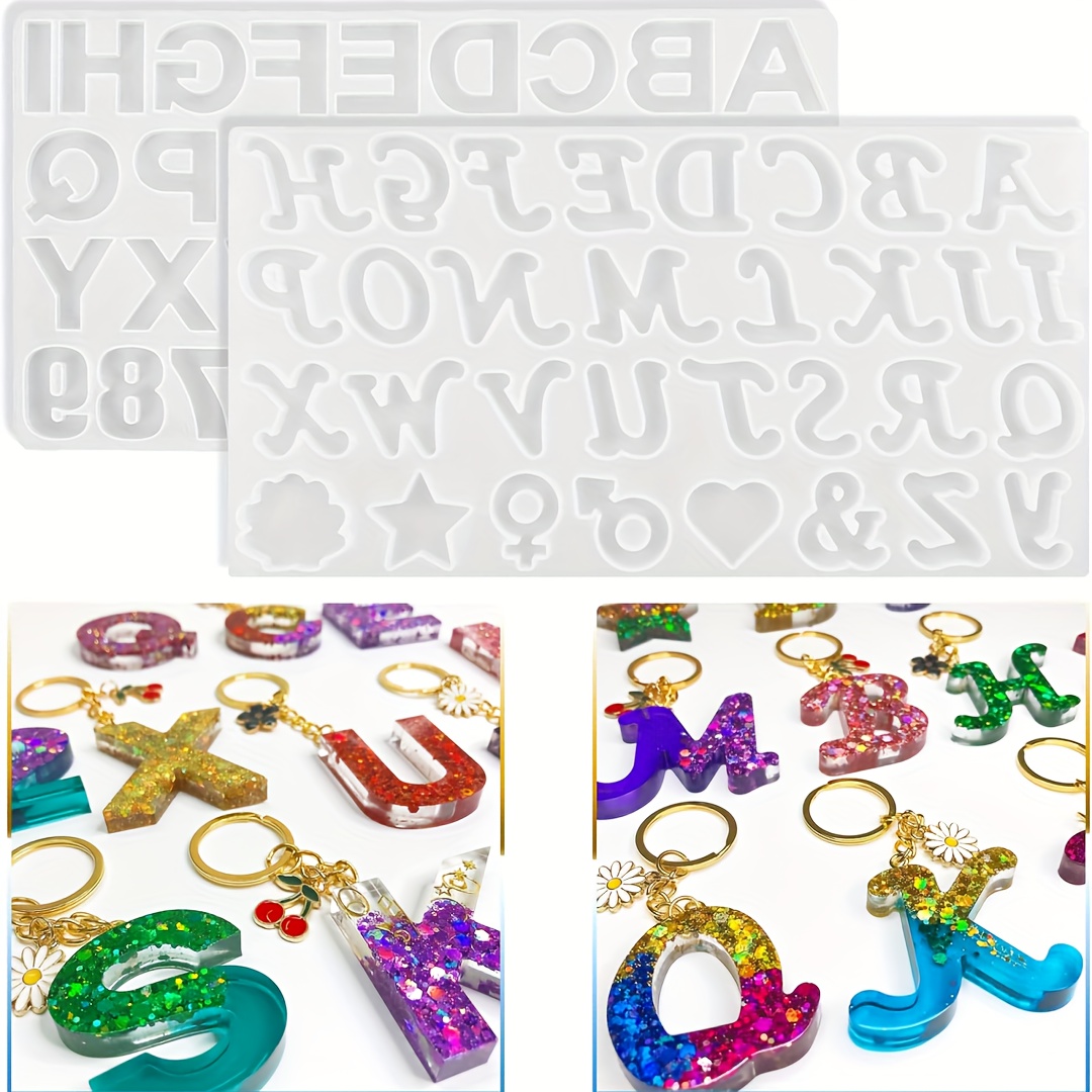 3Pcs Mini Letter Resin Molds - Small Silicone Number Alphabet