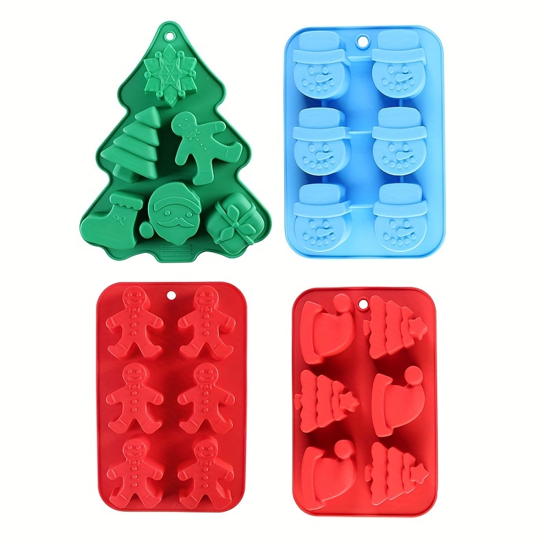 Christmas Decorations 2PC Christmas Tree Silicone Resin Mold 3D