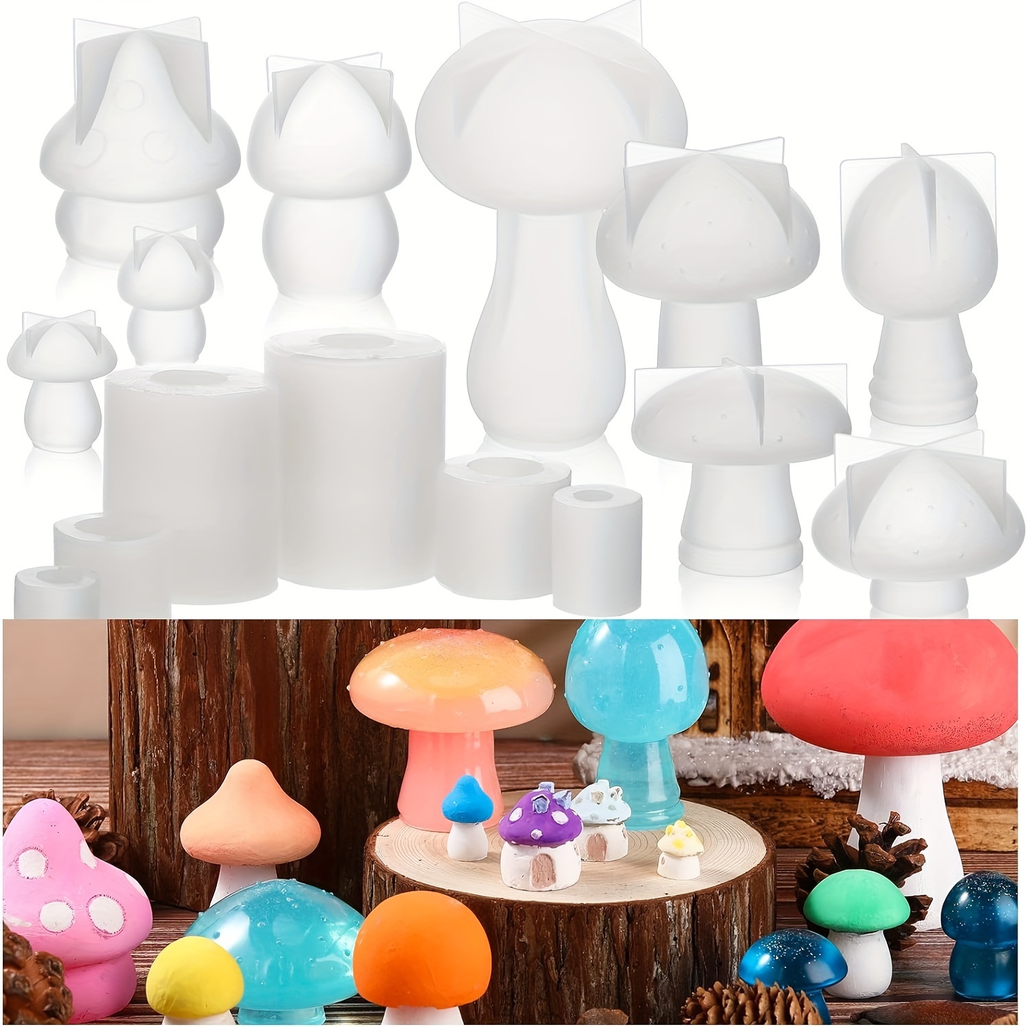 Mushroom Molds for Resin, 2 Sizes, 3D Mushroom Mold, Mushroom Silicone  Mold, Mushroom Resin Mold, 3D Mold, Cute Mold, Small Mold, Zapp3D Design  LLC