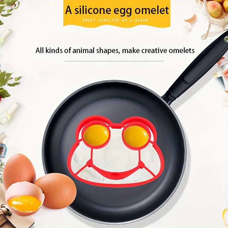 Funny Skeleton Head Fried Egg Mold Silicone Non Stick Egg Shaper Ring Mold  Make