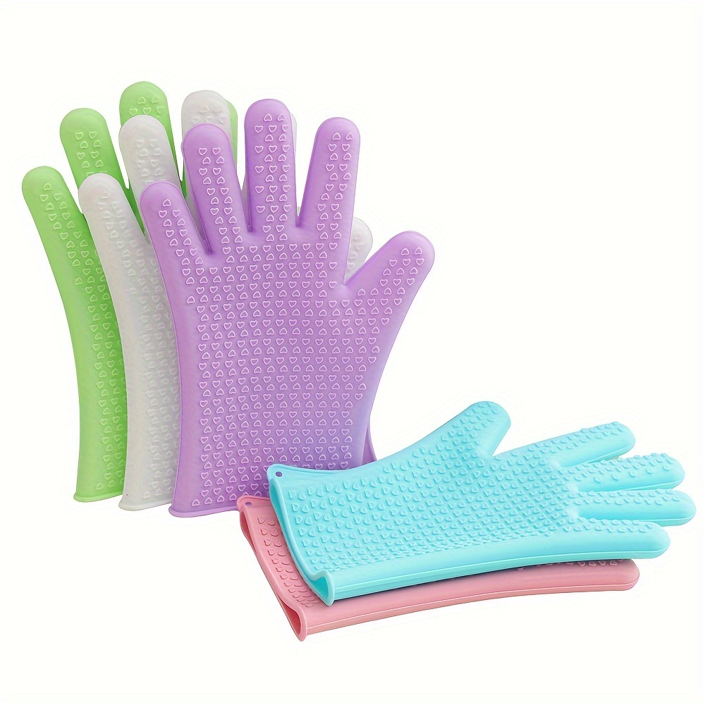 Guanti in silicone resistenti al calore per cucinare e cuocere, guanti in  silicone antiscivolo, impermeabili e durevoli, perfetti per grigliare,  cuocere e altro ancora! (arancione