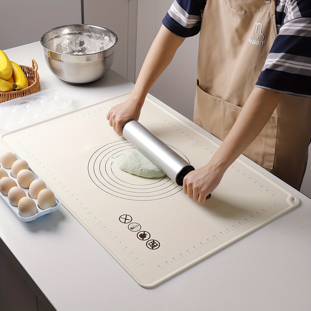 Silicone Baking Mat Kneading Dough Mat Easy to store Thinly - Temu
