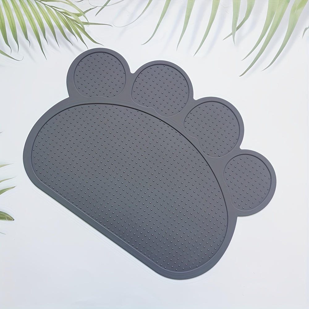 Pet Placemat Oval Shaped Paw Print Dog Food Mat Waterproof - Temu