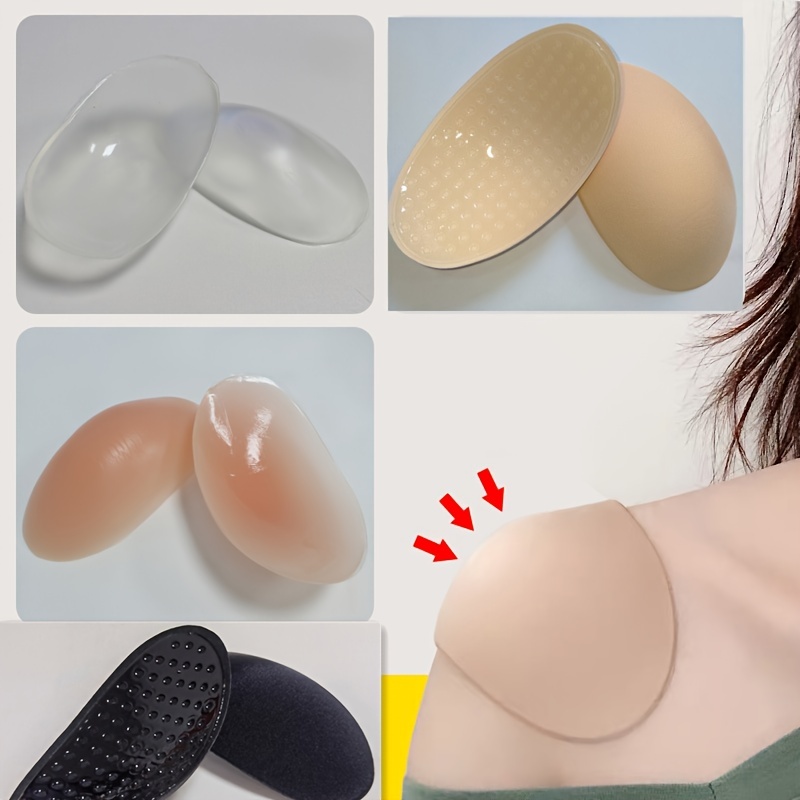 Silicone Shoulder Pads for Women's Lingeire, Anti-Slip Shoulder Push-Up Pads Invisible Breathable Shoulder Enhancer Reusable,Temu