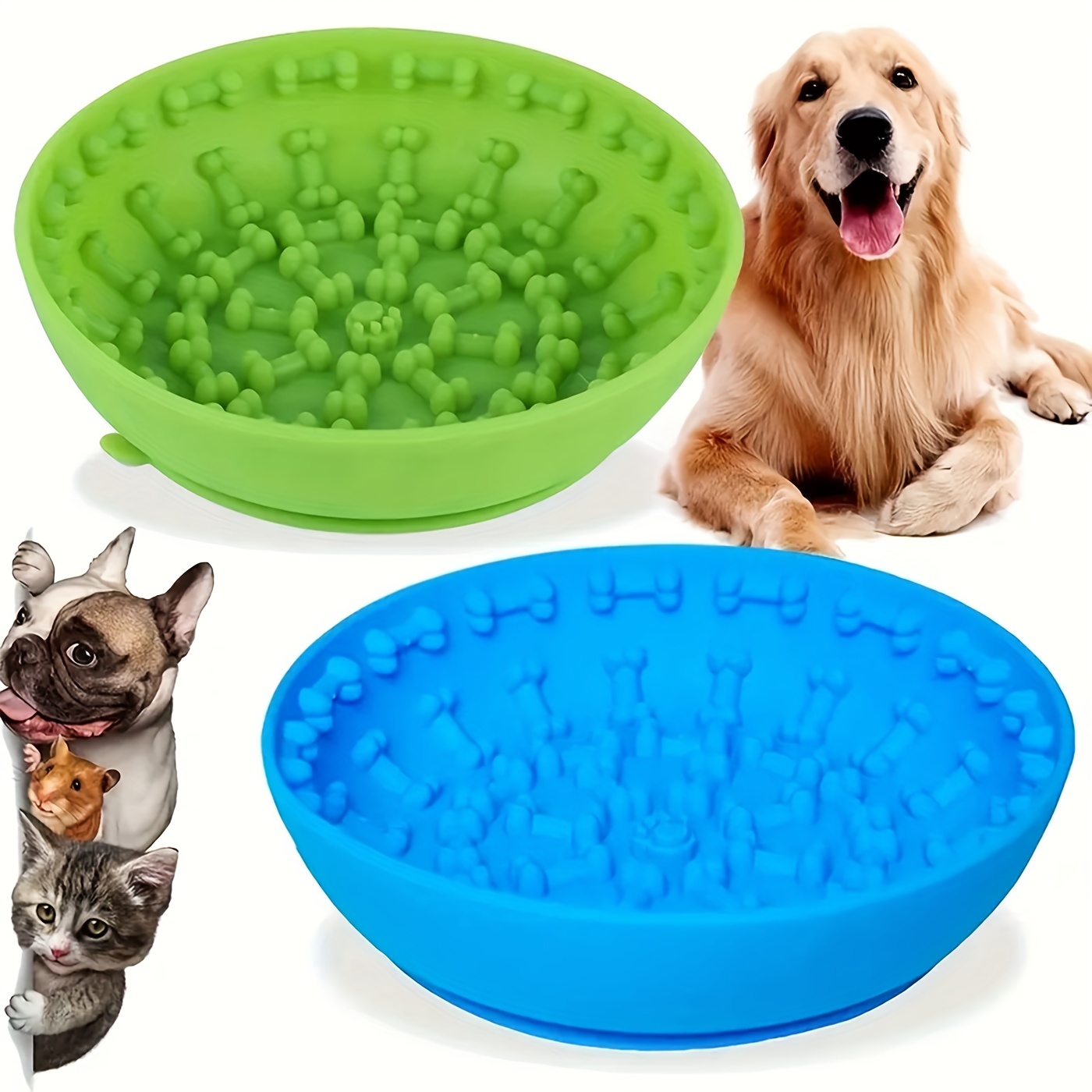 Interactive Slow Feeder Dog Bowl - Bloat Stop Design For Healthy Eating And  Digestion - Temu