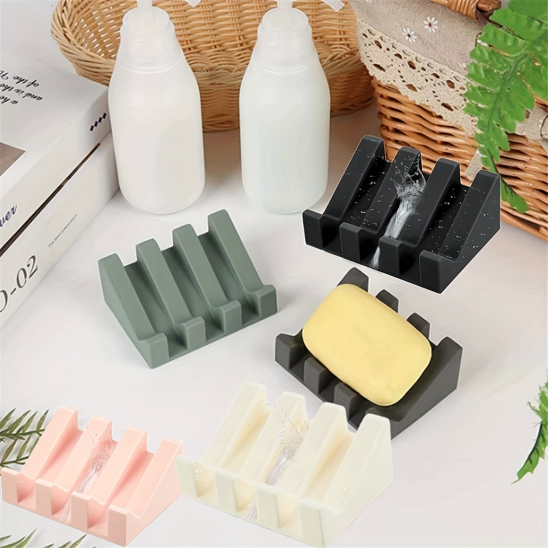 Lotus Shower Steamer Holders Silicone Soap Dish with Drain