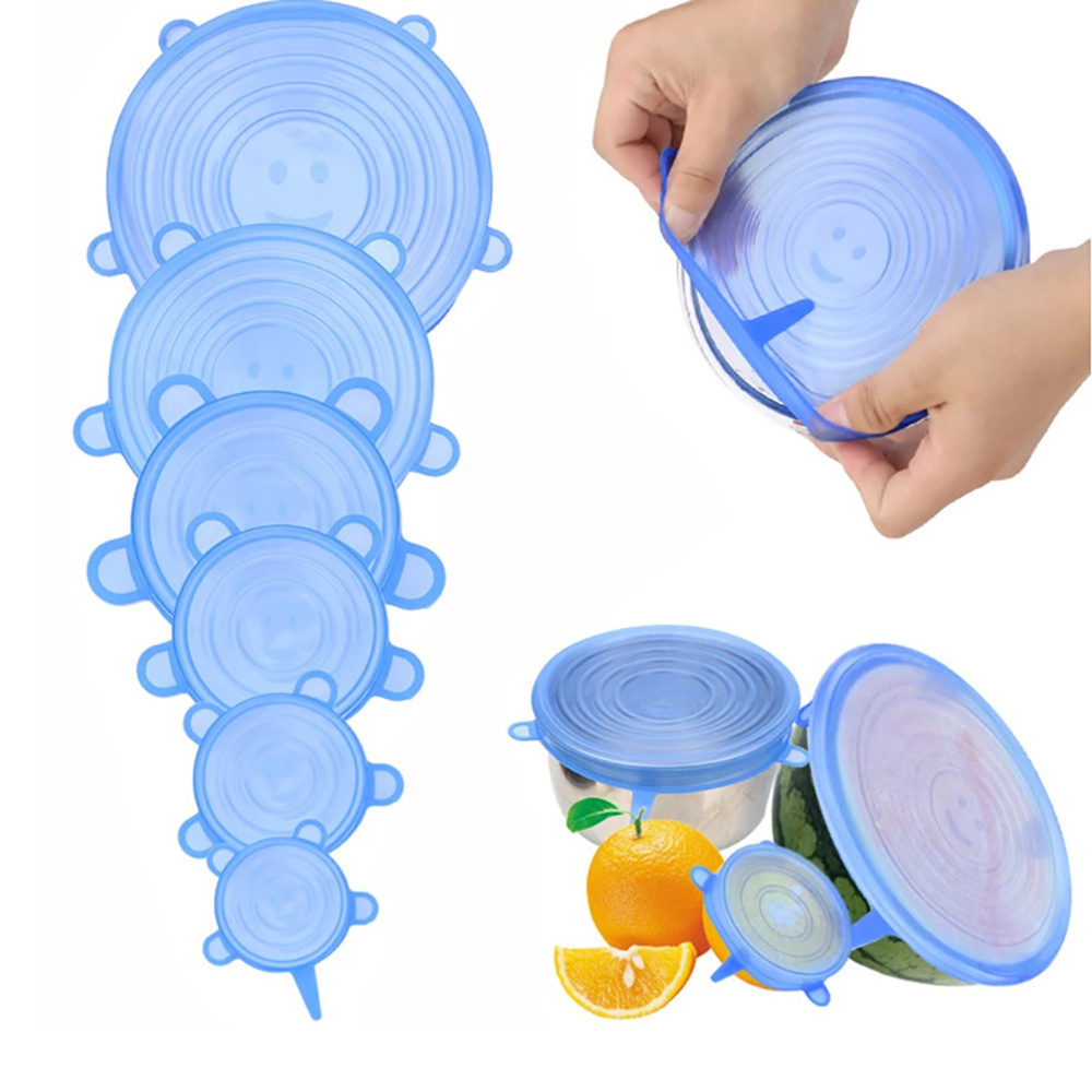 Reusable Self Sealing Lid Silicone Stretch Lids Universal Lid Silicone Bowl  Pot Lid Cover Pan Cooking Food Fresh-keeping Cover - AliExpress