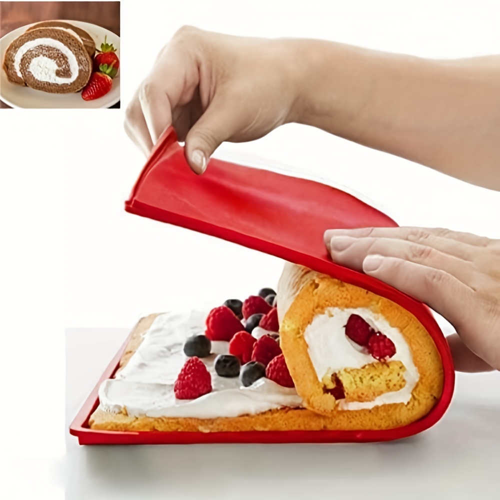 Silicone Swiss Roll Cake Mat And Oil Brush Set Baking Sheet - Temu