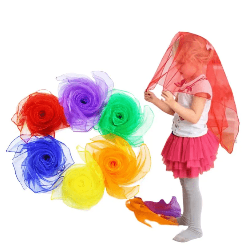 1 Pieza Velo Seda Danza Multicolor Poi 2.0x0.8m/78x31 - Temu