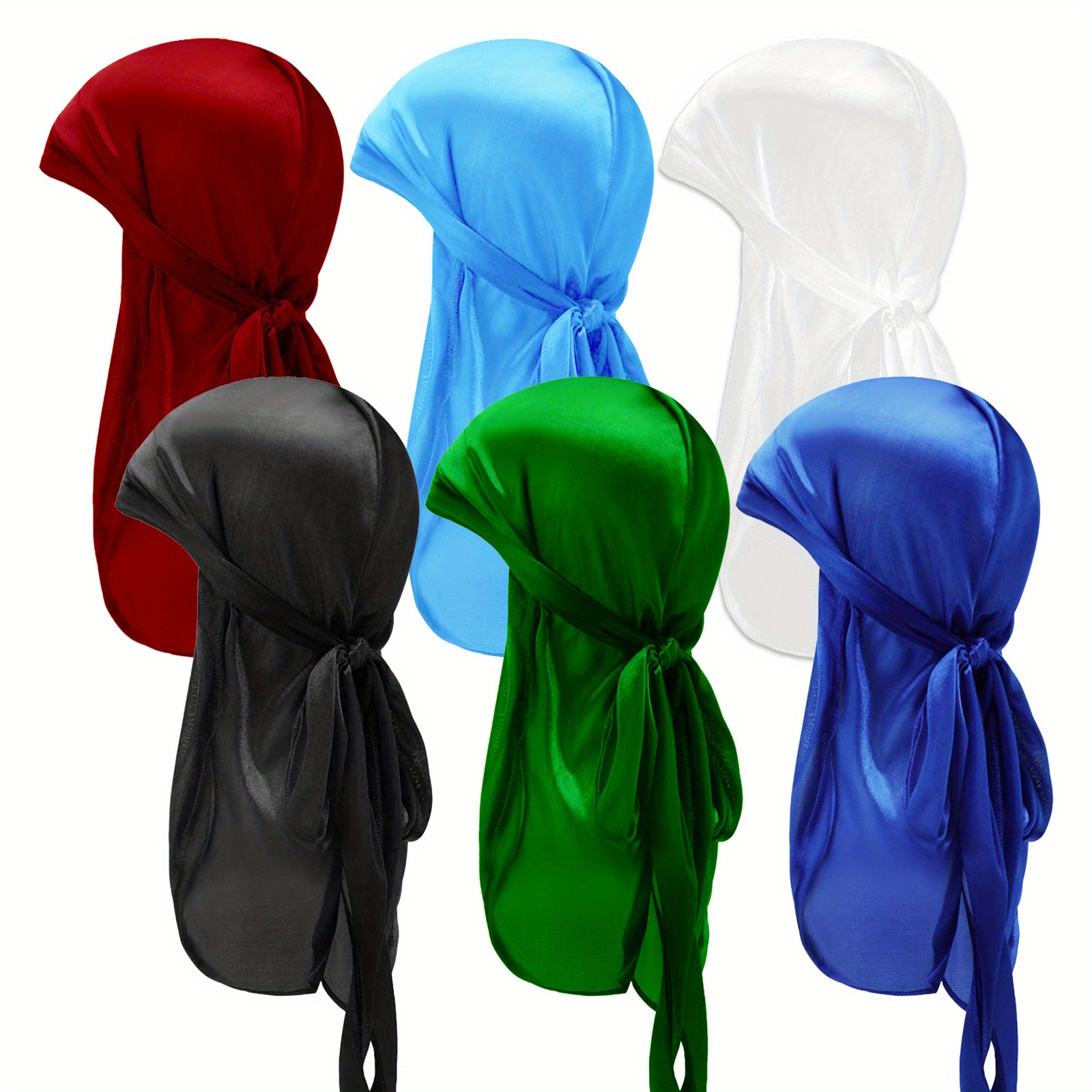 Silky Durags, Silky Durag Waves, Silky Durag Pack With Wave , High Stretch  Elastic Silky Satin Durag Extra Long Tails For Men Women - Temu