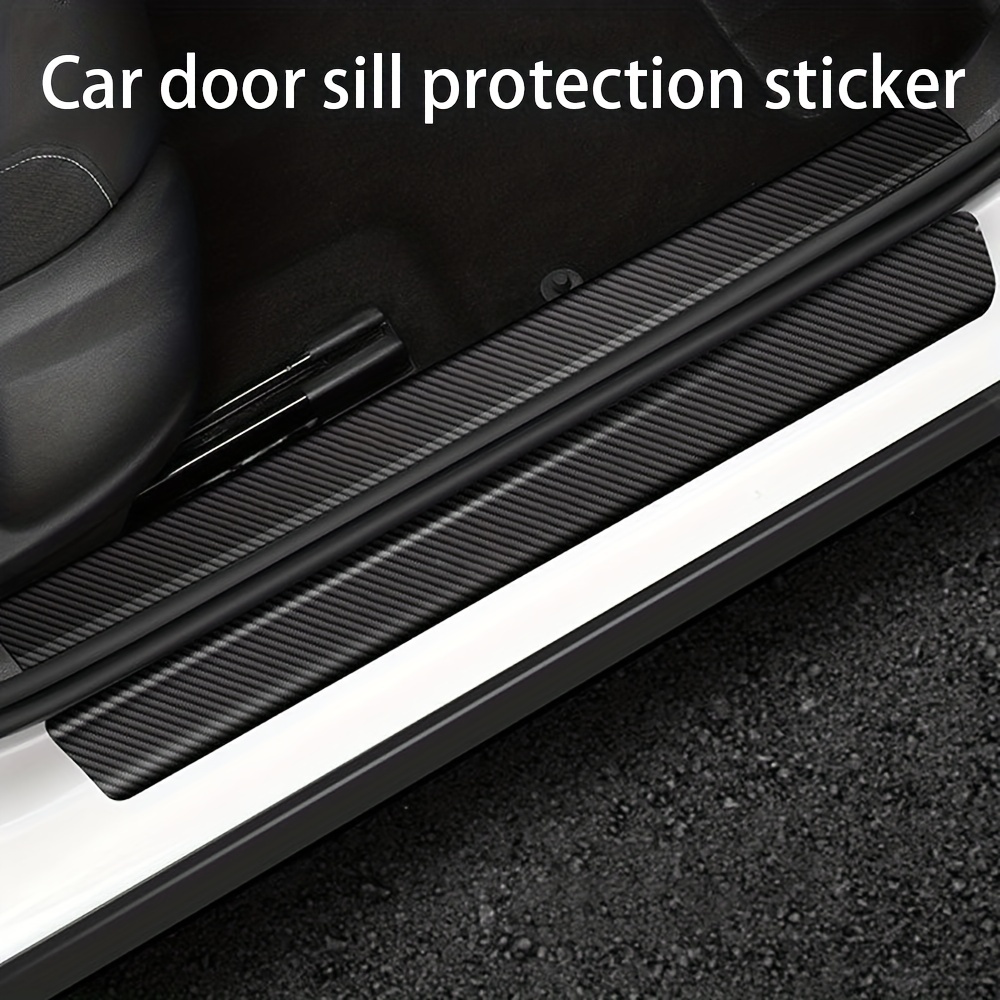 2 protectores de umbral de puerta de coche, cubierta de placa de desgaste  para el umbral de la puerta de coche, protector de borde de puerta de  coche