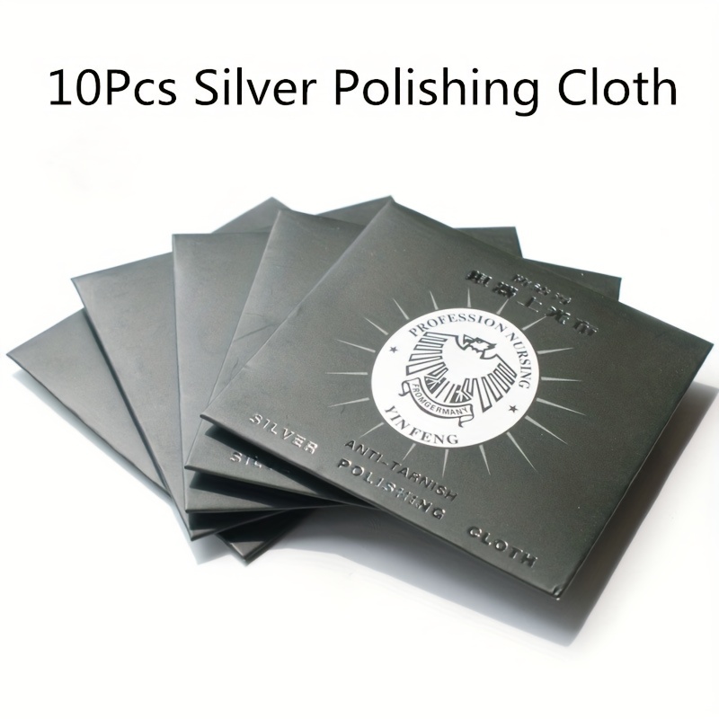 10pcs Silver Cleaning Cloth, Silverware Maintenance Cloth, Jewelry  Anti-Oxidation Polishing Cloth