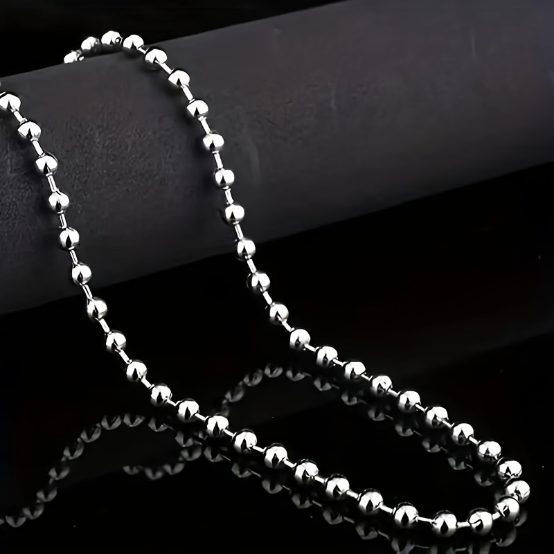 Ball Chain Necklace/ Chunky 6mm STAINLESS STEEL Ball Chain Necklace, Ball  Chain Choker/ Metal Beads/ Gift for Him/ Unisex 