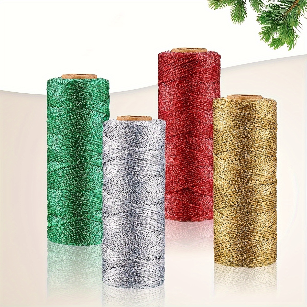 110yards Golden/silvery/red Cord Decorative Metallic Bakers - Temu