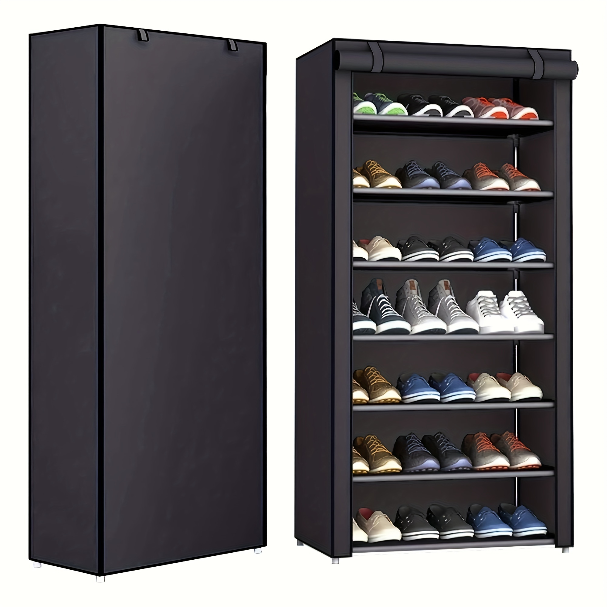 Zapatero organizador – Zapatero apilable para armarios y entrada, zapatero,  cubo, cubos de almacenamiento para zapatos de hombre, zapatos de mujer