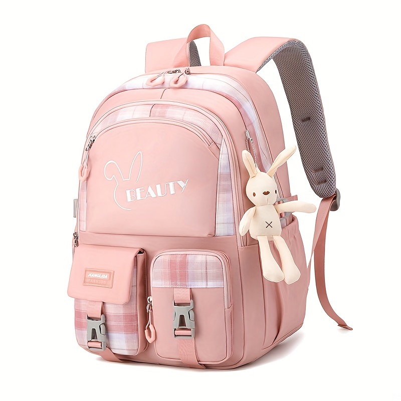 High School Students College Style Backpack New Duck Pendant School Bag for  Girls Boys Grades 1-6 Back To Schoolbags Mochila