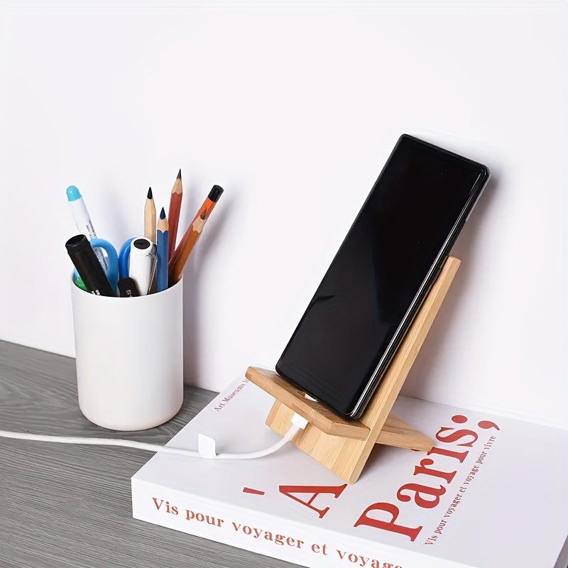 Cell Phone Stand, Wood Made Elephant Phone Stand For Smartphone With Pen  Holder Desk Organizer