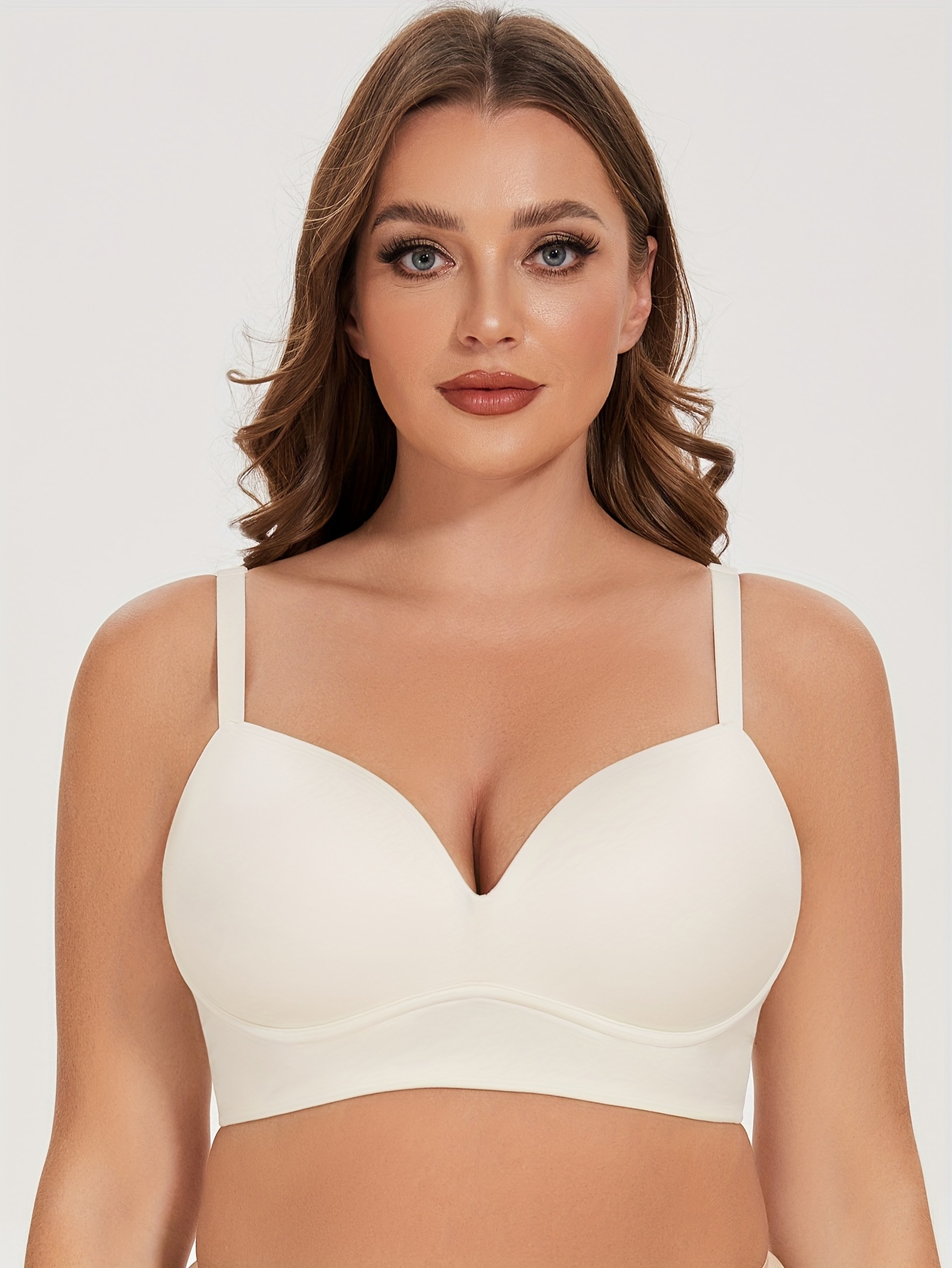 Simple Solid Seamless Bra Comfy Breathable Tube Bra Women's - Temu Australia